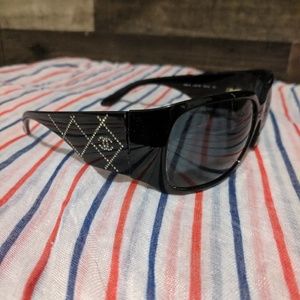 Rhinestone glitter Chanel vintage retro sunglasses